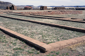 USA, Texas, Fort Davis. Fort Davis National Historic Site, Texas, is one of the best surviving examples of an Indian Wars' frontier military post in the Southwest.
