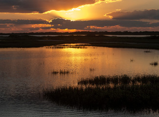 Welder Flats at sunrise, San Antonio Bay, Texas
