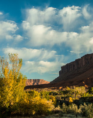 USA, Colorado Plateau. Clouds over a Mesa in early autumn, Castle Valley © Judith Zimmerman/Danita Delimont