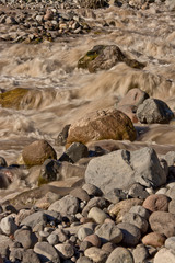 Close up, Paradise River, Mount Rainier National Park, Washington, USA