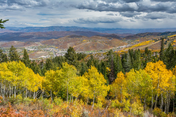 Park City Utah as seen from Iron Canyon.
