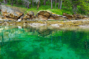 USA, Washington State, San Juan Islands. Secluded bay on Sucia Island. Credit as: Don Paulson / Jaynes Gallery / DanitaDelimont.com