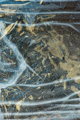 USA, Utah, Rill Creek, Abstract Nature. Ice patterns found along the stream bed in Rill Creek Canyon, near Moab