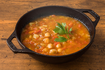 ひよこ豆のスープ モロッコ料理　Moroccan chickpea beans soup