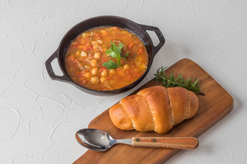 ひよこ豆のスープ モロッコ料理　Moroccan chickpea beans soup