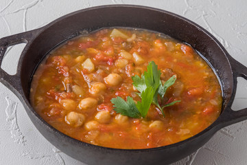 ひよこ豆のスープ モロッコ料理　Moroccan chickpea beans soup