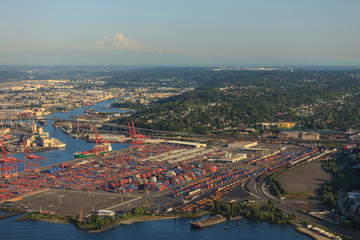 Aerial View of Seattle, Washington State, USA