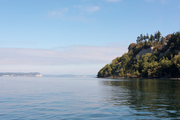 USA, Washington State. Hood Canal. Foul Weather Bluff Kitsap Peninsula and Whidbey Island calm waters