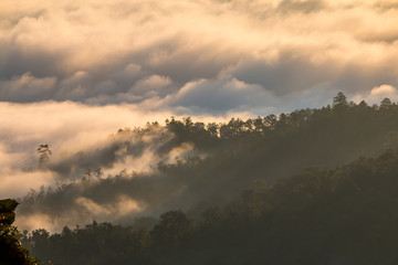 sunset in mountain 