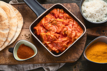 Chicken tikka masala. Traditional indian cuisine.
