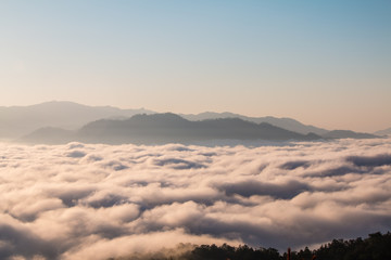 sunset in mountains