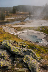 Thermal Pools in the backcountry of Yellowstone National Park