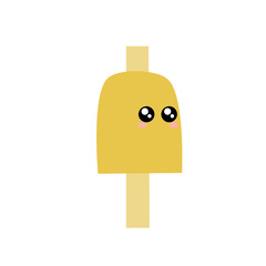 Helado con carita tierna, kawaii