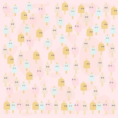 Fondo kawaii de helados