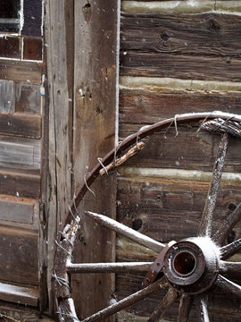 USA, Wyoming, Cody, Old Wagon Well in Western Town