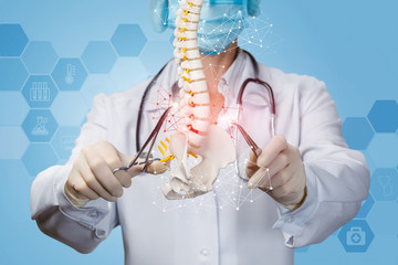 The concept of surgical treatment of the spine.