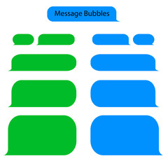 Obraz premium Message bubble chat for text, sms. Chat messenger at bubble form in flat style. Blank message for text for web, phone. vector illustration