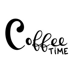 Coffee typography lettering sign logo design template