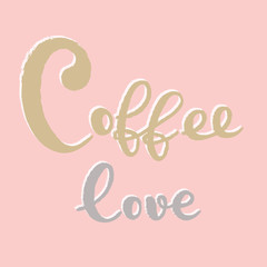 Coffee typography lettering sign logo design template