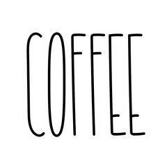 Coffee typography lettering sign logo design template