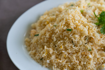 Fried rice with crab.