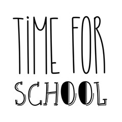 School lettering typography modern cool design style