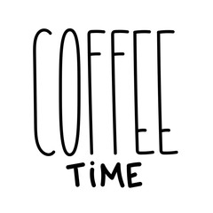 Coffee typography lettering sign logo design template