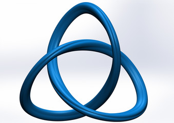 blue 3D infinity with white background