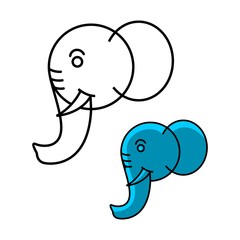 elephant vector simple