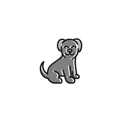 pet dog cute logo vector simple