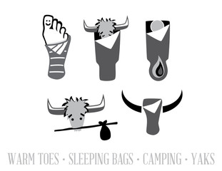 Sleeping Bag Concept Icons or Logos
