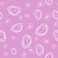 Seamless vector background with abstract zentangle drawings