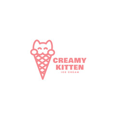 Creamy kitten logo