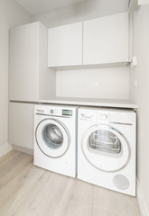 washing machines in a utility room