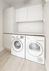 washing machines in a utility room
