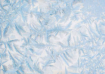 Obraz premium Ice winter background, frost on window