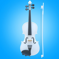 Naklejka premium White Violin color gradient background 3d illustration 3d rendering