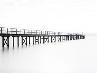Jetty or Pier Black and White Long Exposure