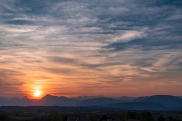 Evening in the countryside of Friuli