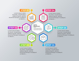 Abstract elements of graph, diagram with steps, options or processes. Business infographics design template.