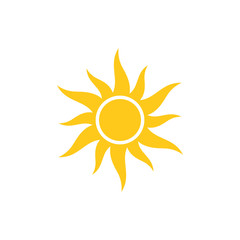 Sun sign symbol icon vector illustration. Sun vector border icon use for admin panels, website, interfaces, mobile apps.