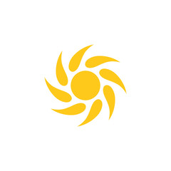 Sun sign symbol icon vector illustration. Sun vector border icon use for admin panels, website, interfaces, mobile apps.