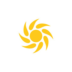 Sun sign symbol icon vector illustration. Sun vector border icon use for admin panels, website, interfaces, mobile apps.