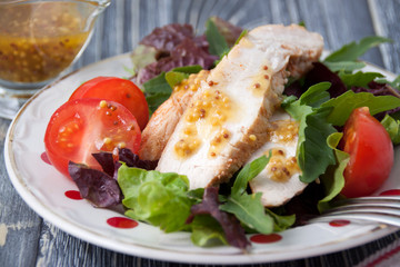 Chicken Salad and Mustard Dressing