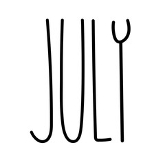 Seasonal calendar typography template text lettering month