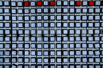 panel of old buttons