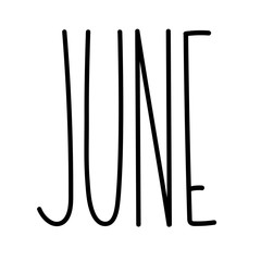 Seasonal calendar typography template text lettering month