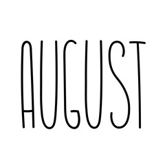 Seasonal calendar typography template text lettering month