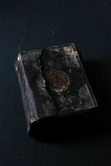 The Holy Quran ,Antique Quran on a black background