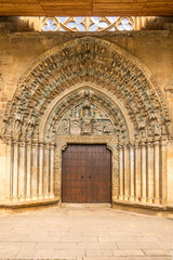 View at the Portal of Santa Maria la Real church in Olite - Spain